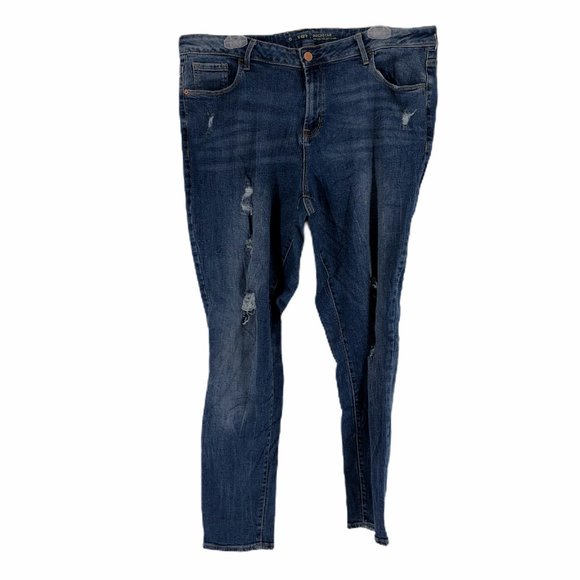womens distressed jeans size 16